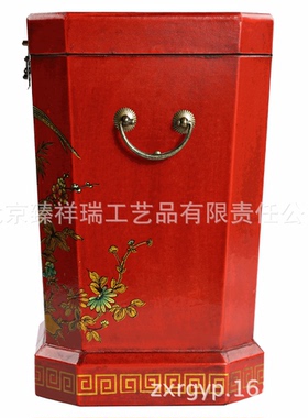 实木垃圾桶木质垃圾桶木制古风仿古