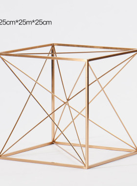 现代轻奢创意金属摆件样板房客厅柜桌面酒柜展示开放柜装饰品摆设