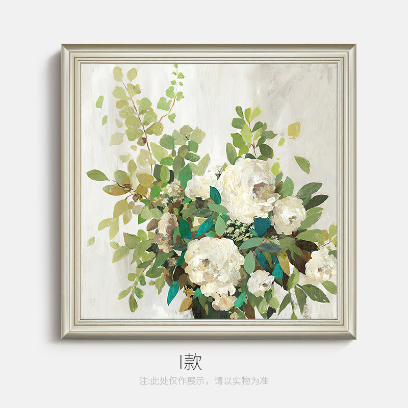 遮挡电表箱装饰画花卉经典美式挂画欧式配电箱壁画液压推拉法式画图片