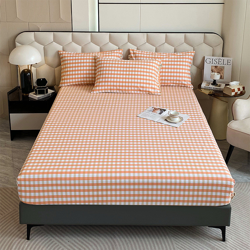 加厚床单床笠单件2024新款全棉床罩三件套磨毛床垫保护套全包
