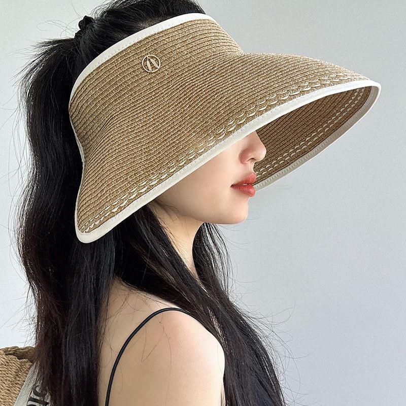 S/S蛋卷草帽女夏季遮阳空顶帽轻盈太阳帽可折叠便携大檐帽,服饰配件/皮带/帽子/围巾,帽子,淘宝优惠券,粉丝福利购,淘宝优惠卷