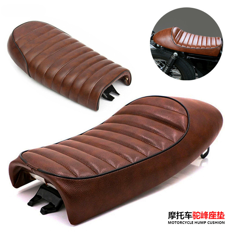 摩托车复古改装坐垫CG125驼峰坐垫 鞍座座包 53cm短版cafe风