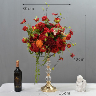 热卖创意高档流晶桌花摆件酒店婚庆餐厅会所宴会桌面装饰花