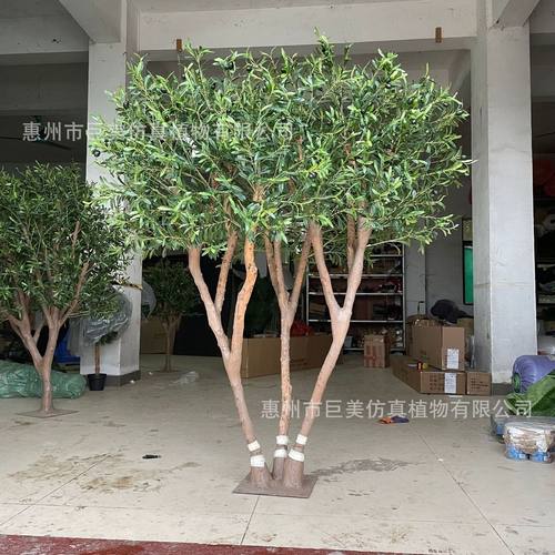 仿真橄榄树造景工程室内外绿植装饰实木假树橄榄树厂家批发