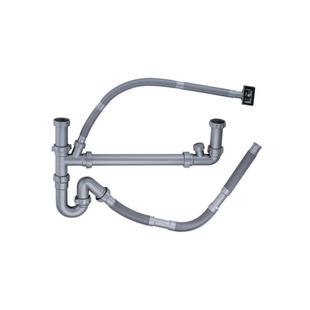 厨房不锈钢水槽配件适用双槽3008 PP下水管 厨房下水管