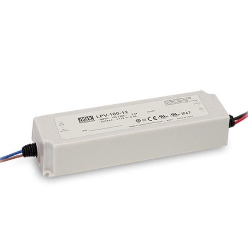 台湾明纬LPV-100-24开关电源100W/24V/4A广告照明 LED防水电源