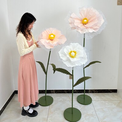 婚庆路引花成品蝶恋花户外婚礼布置手工泡沫花橱窗道具装饰纸花