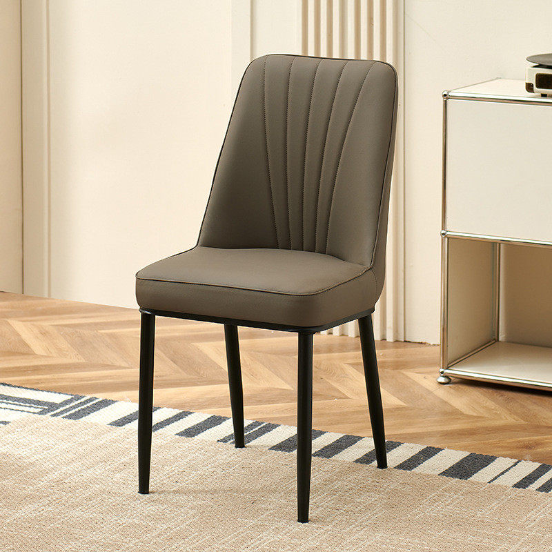 餐桌椅子家用猫抓约软包靠背椅子高级感轻奢意式极简皮吃饭圆桌椅