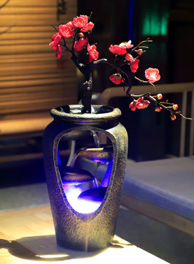 创意家居梅花酒架流水器欧式红酒客厅轻奢荷花摆件酒柜装饰品中式