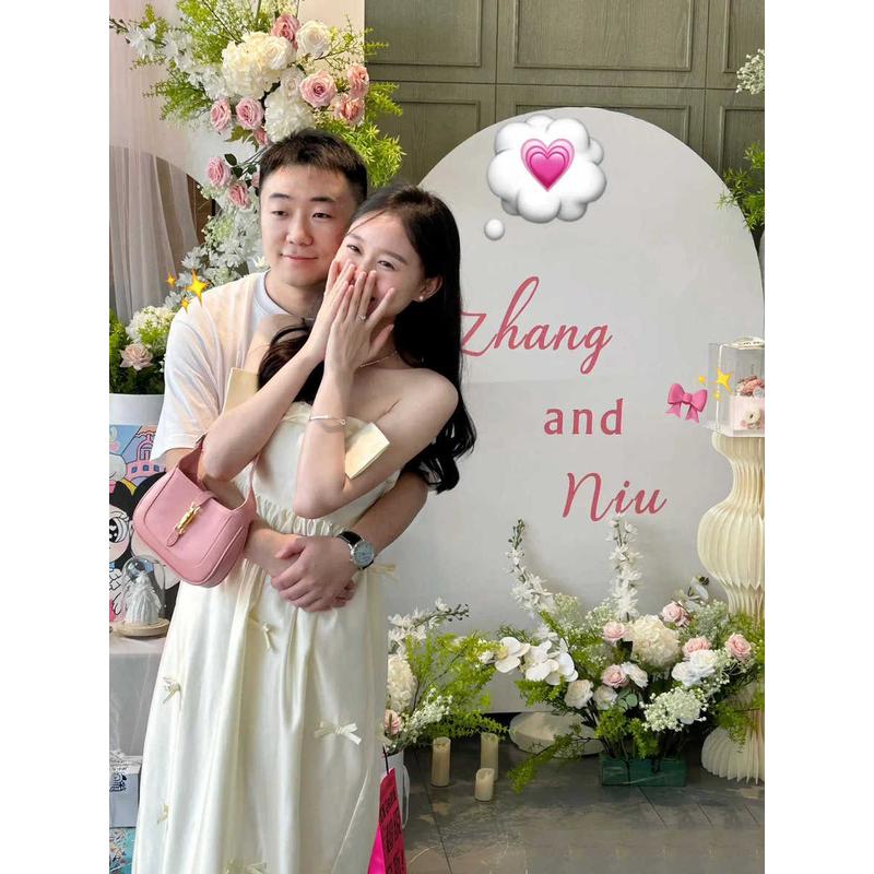 新品蝴蝶结吊带连衣裙小个子大码婚礼晨袍新娘订婚领证抹胸礼服出