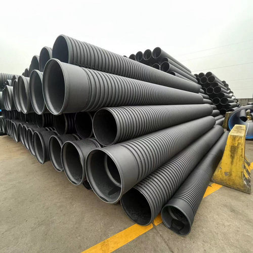 联塑钢带pe双壁波纹管dn300八级聚乙烯增强管
