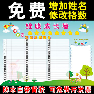 雏鹰争章评比栏墙贴小学生你追我赶小组积分表光荣榜教室布置装饰