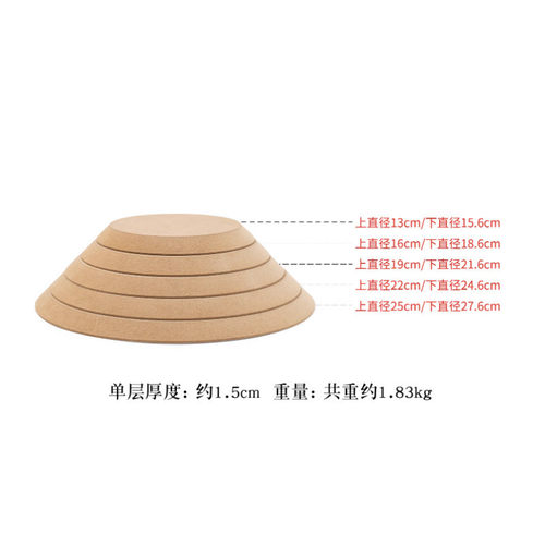 脱模工具印坯密度板陶艺模型造型泥板成型圆形堆叠悬垂模具玩泥堂