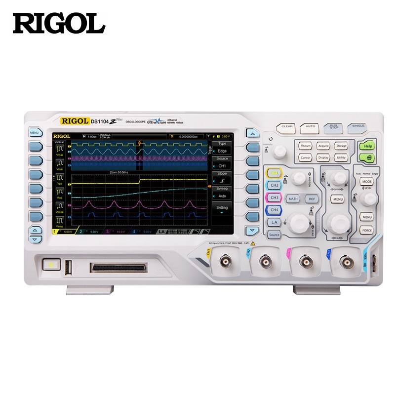 普源（RIGOL）DS1104ZPlus数字示波器四通道100M带宽