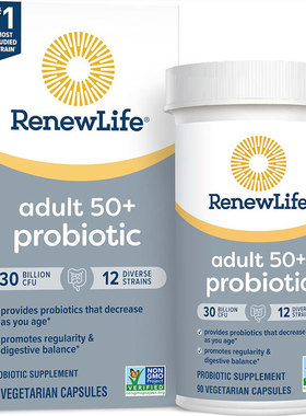 美国直邮 Renew Life 成人益生菌50+300亿CFU消化保健