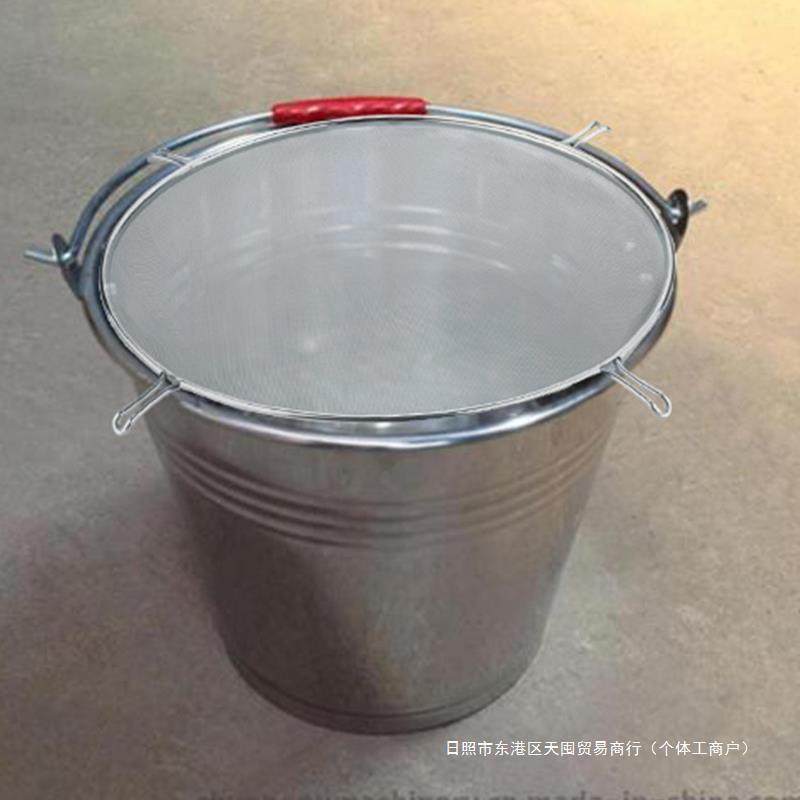 DT双层大容量过滤网扣型豆浆网油隔特大油筛子漏勺过滤桶油渣滤
