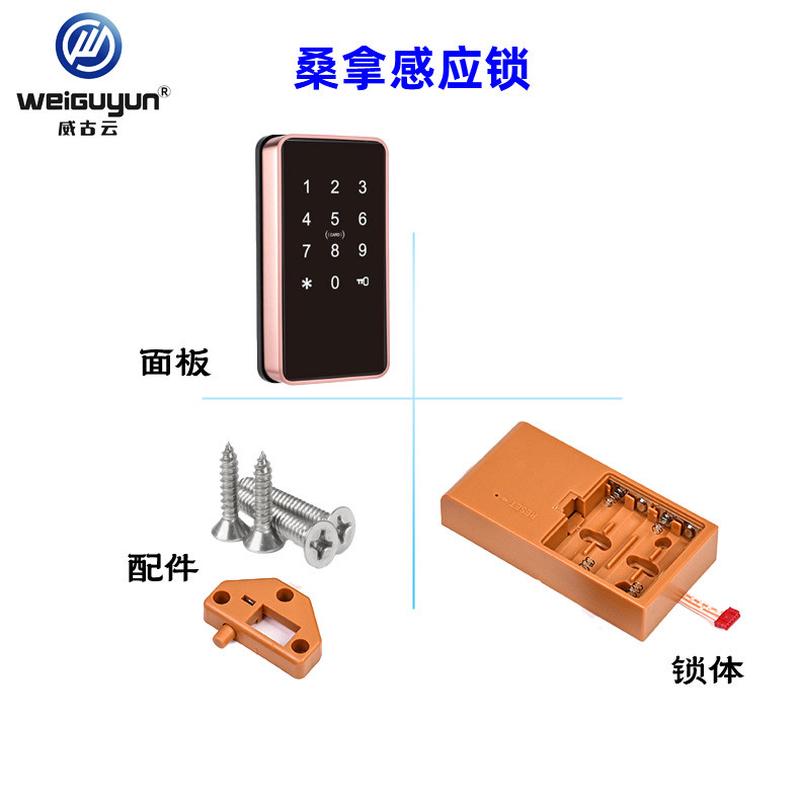 更衣柜球杆柜储物柜橱柜门密码锁电子衣柜智能锁触摸密码锁感应锁