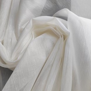 真丝布料14MM真丝亚麻交织绸透气凉爽 真丝亚麻面料 时装