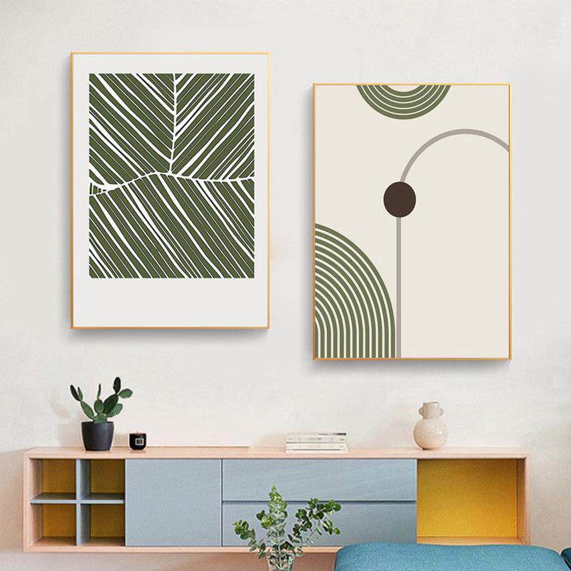 创意现代简约餐厅挂画莫兰迪北欧风抽象客厅壁画小清新卧室装饰画