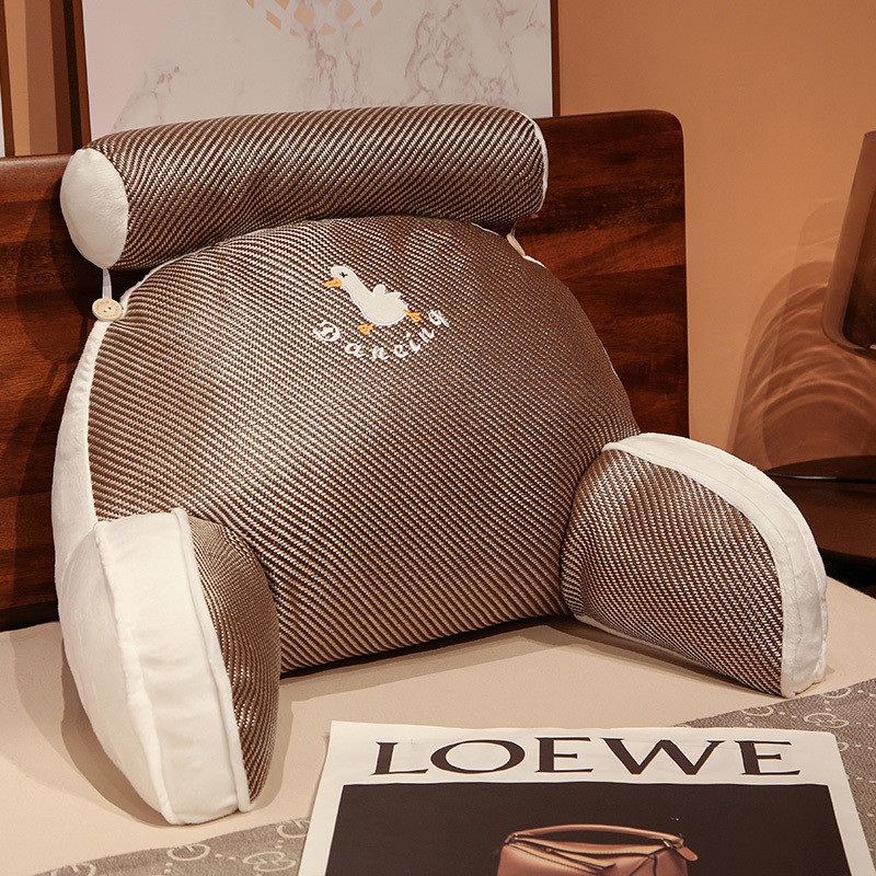 夏季动物冰藤凉席护腰靠垫办公座椅午睡拆洗沙发靠枕趴枕床头靠背