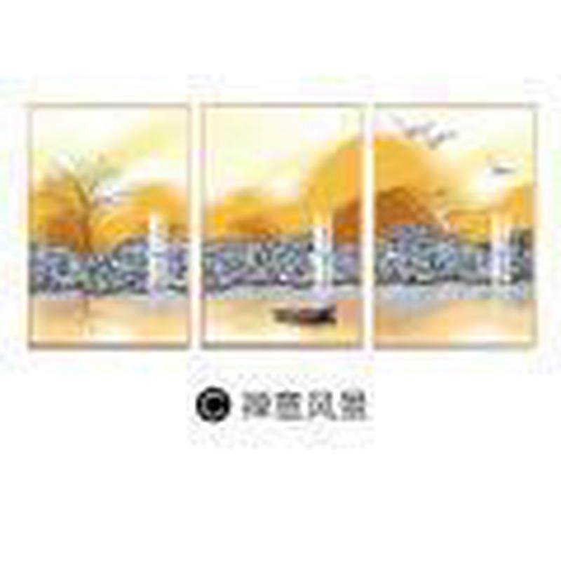 m001晶瓷铝合金装饰画现代简约客厅新中式组合三联沙发背景墙挂画,家居饰品,软装墙贴,淘宝优惠券,粉丝福利购,淘宝优惠卷