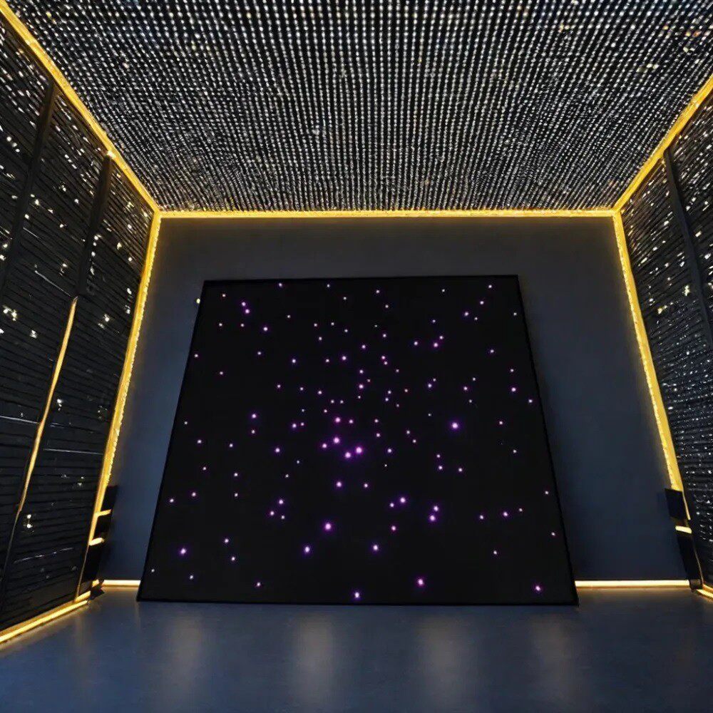 diy简易星空顶室内安装家庭卧室影院天花板装饰光纤灯