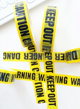 Caution tape英文警戒线警示胶带工程车派对装饰用品儿童生日趴