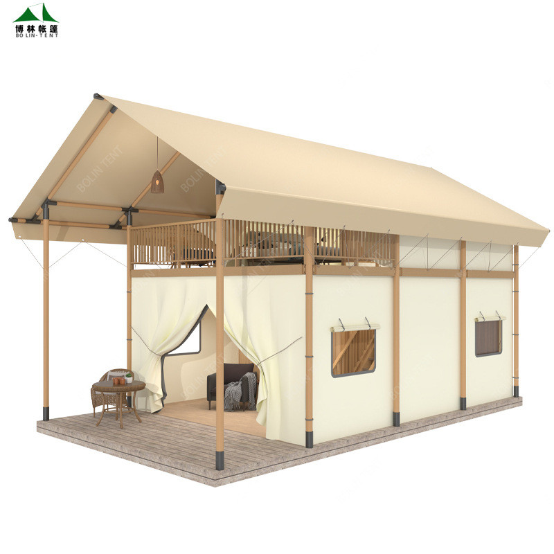 户外营地项目双层帐篷帐篷露营地民宿酒店木屋游牧牛津布游牧篷房