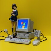 儿童礼物复古怀旧大头台式 3.5寸小电脑造型计算机游戏机掌机