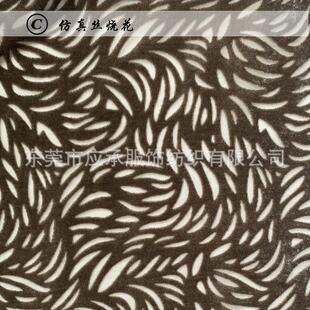 烂花丝绒面料仿真丝绒烧花布料菊花瓣烂花