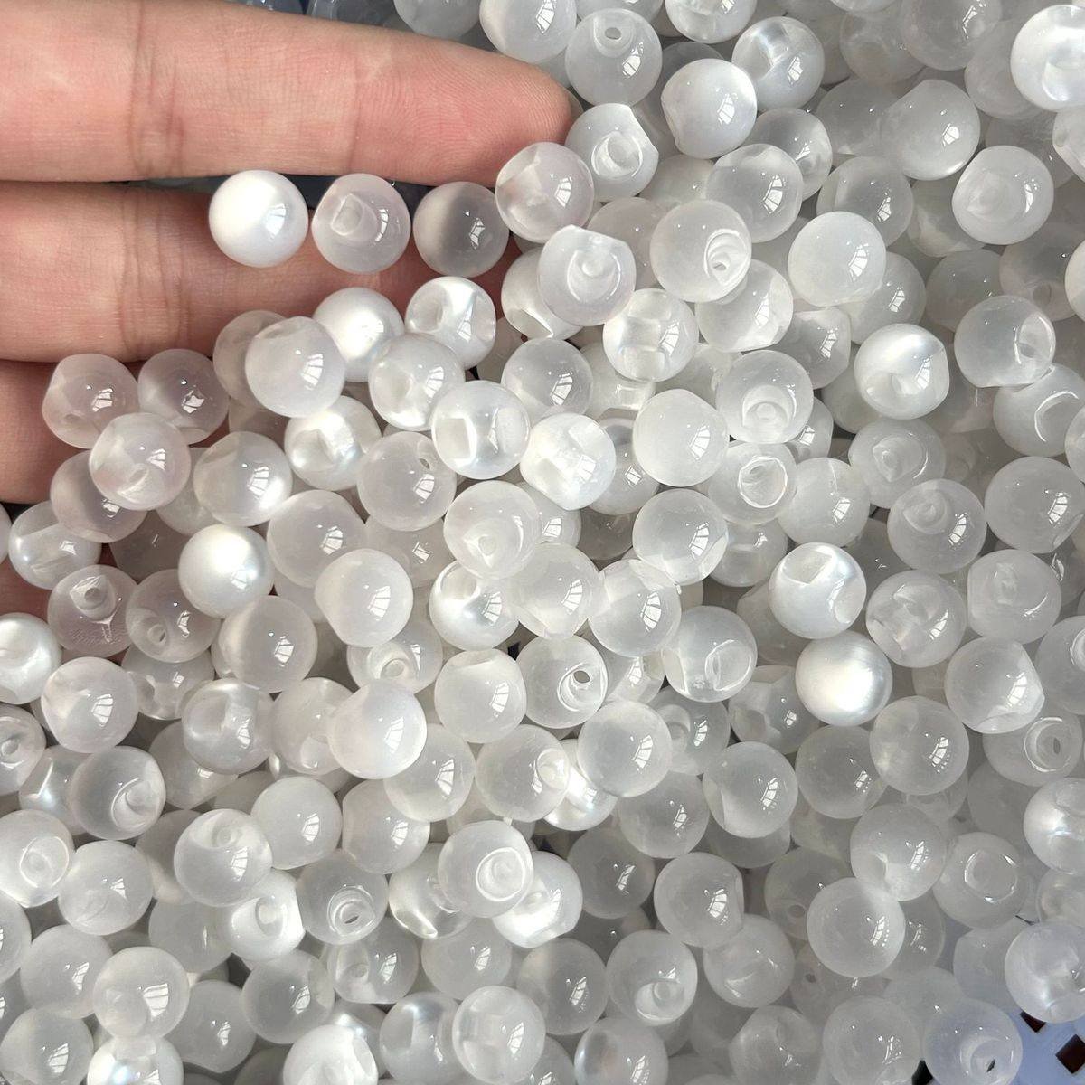 仿玉石猫眼纽扣珠光白唐装旗袍汉服衬衫偏空珠子一字扣扣头盘扣,居家布艺,纽扣,淘宝优惠券,粉丝福利购,淘宝优惠卷