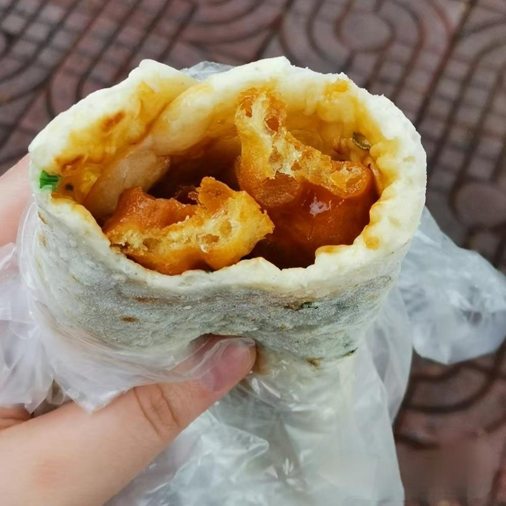新昌特产大饼街头风味传统手工烙饼发面饼夹油条早餐速食松软卷饼