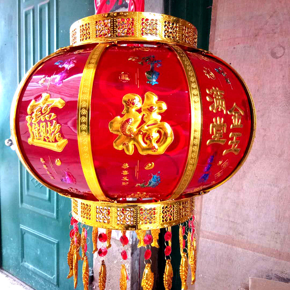 走马灯插电旋转发光灯笼别墅自建房大门新春装饰过年春节气氛装扮