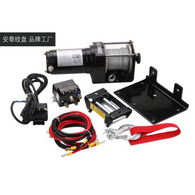 出厂价12v/24v3000磅电动绞盘沙滩车绞盘直流电绞盘