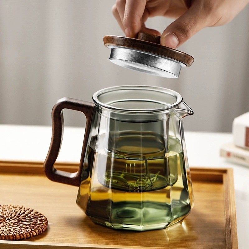玻璃茶壶耐高温家用电陶炉煮茶器过滤办公室红茶泡茶壶茶水分离杯