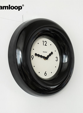 啵乔botro钟表挂钟客厅2025新款简约现代家用时钟挂墙中古静音