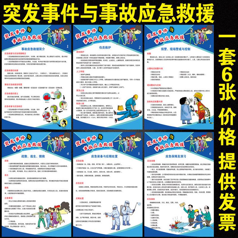 突发事件与事故应急救援海报2025年安全生产月主题宣传海报挂图