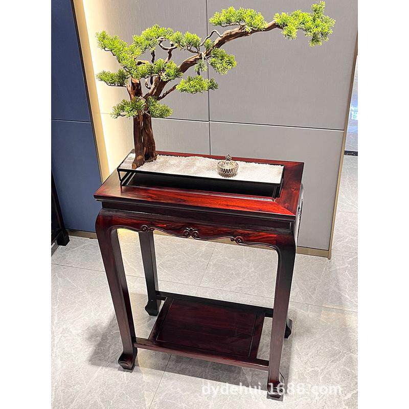 明清古典红木家具阔叶黄檀香花架束腰几阳台客厅置物架盆景架家用