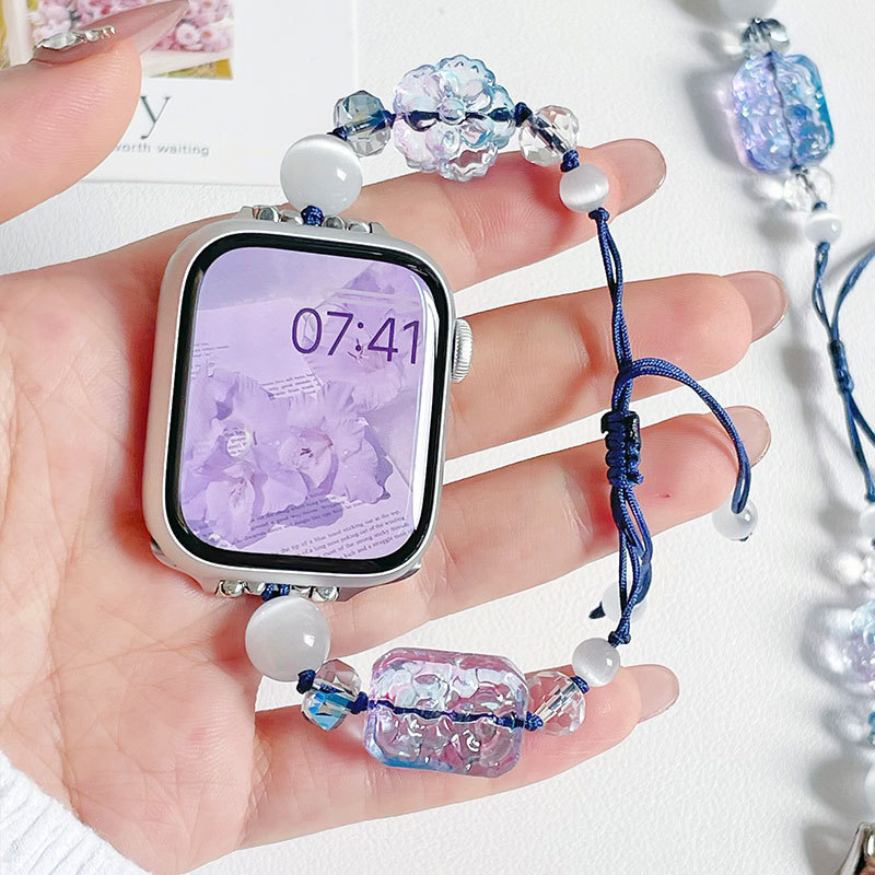 新品琉璃澜镜diy手链适用iwatch表带S8苹果S9手表8AppleWatch腕带