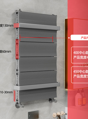 SD140T小背篓暖气片水暖黑色枪灰色800高400中卫浴钛镁铜铝散热器