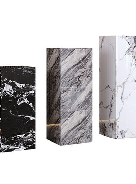 工艺品摆件台花架客展厅玄关酒店会所岩板装饰立柱大理石雕塑底座