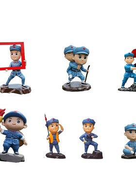 玻璃纤维仿铜铸铜人物雕塑八路军小红军过草地双拥公园长征户外摆