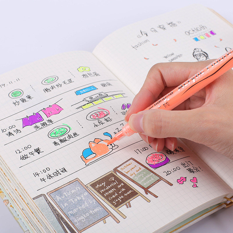 荧光丙烯笔幼儿园成长手册diy相册/相簿