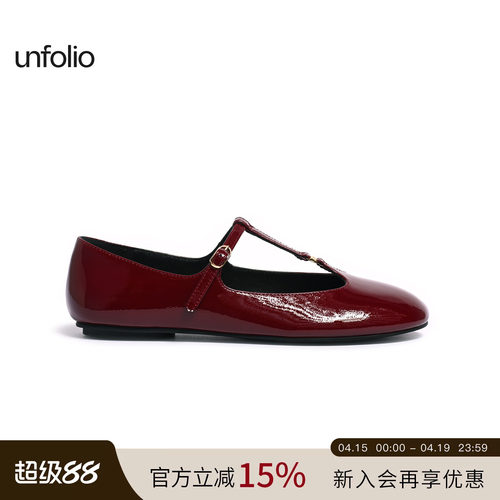 unfolioT字带玛丽珍鞋单鞋