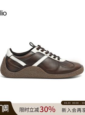 【倪妮同款】unfolio 25款系带低帮运动鞋擦色德训鞋休闲鞋