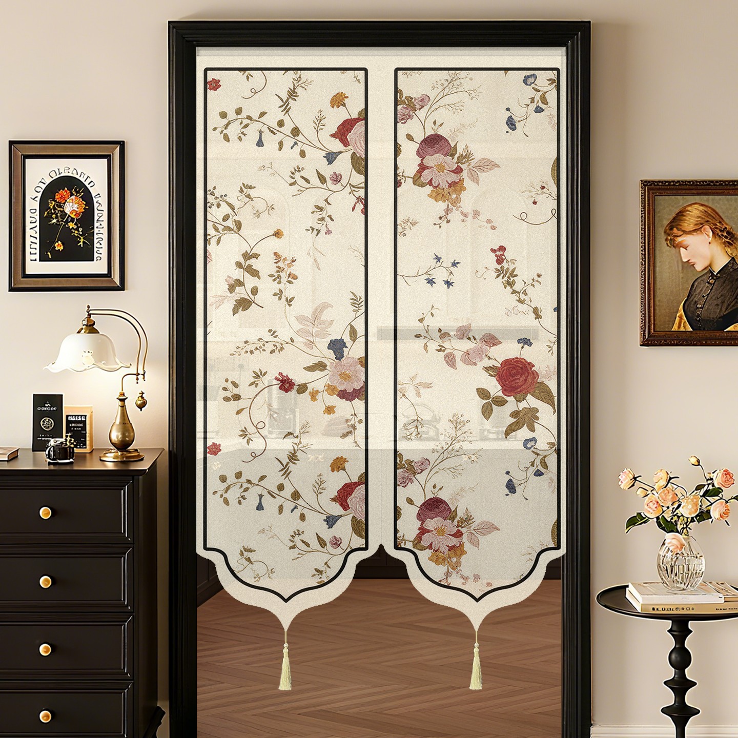 新款高档法式中式门帘超好看高级感遮挡风水隐私隔断卧室房间家用