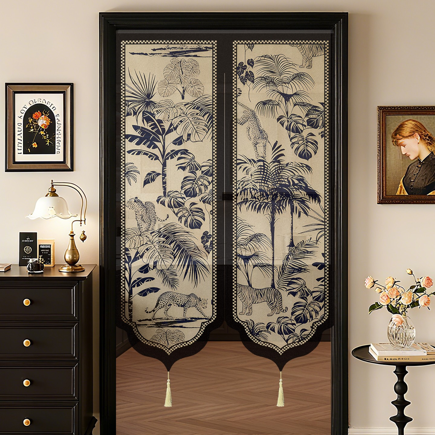 新款高档法式中式门帘超好看高级感遮挡风水隐私隔断卧室客厅厕所