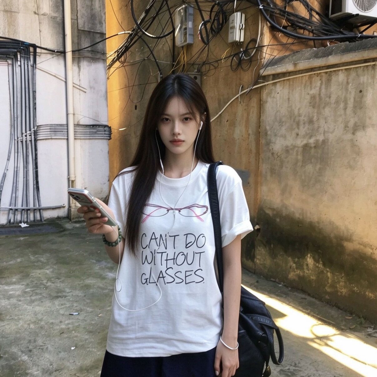 UnderStress韩系慵懒风字母印花短袖T恤女夏宽松百搭显瘦上衣亚麻
