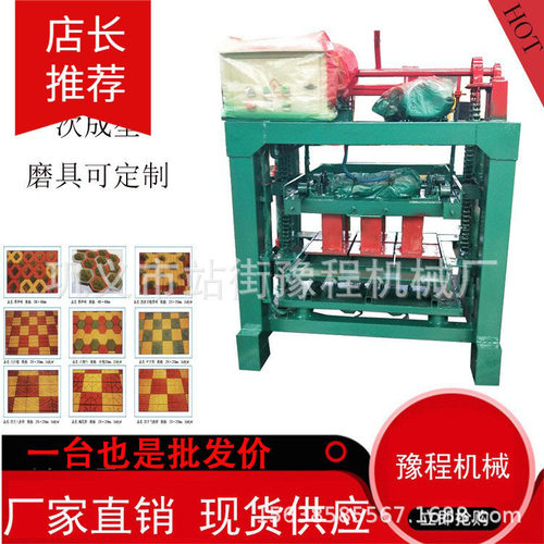 非洲砖块生产机半自动水泥砖机免烧六角砖机brick making machine
