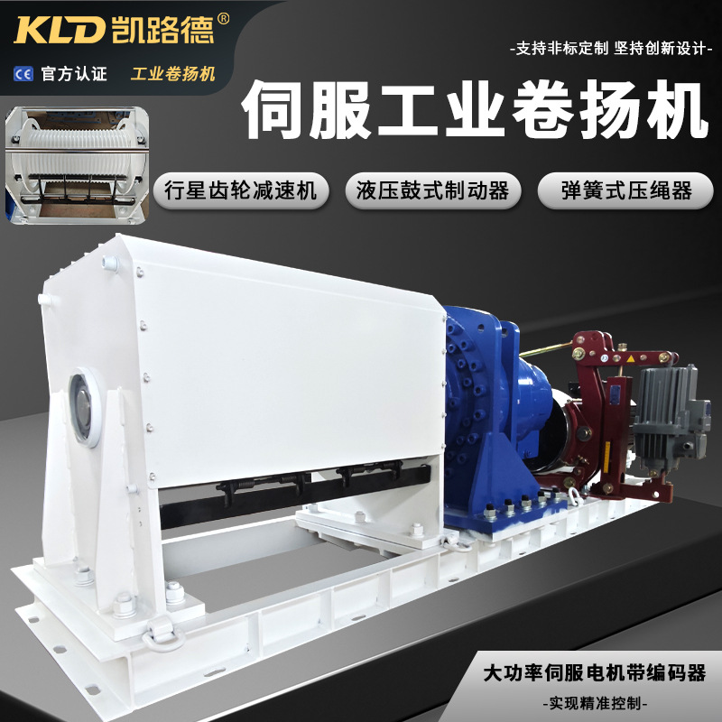 伺服工业卷扬机8吨行星齿轮减速机带编码器的大型电动钢丝绳绞车